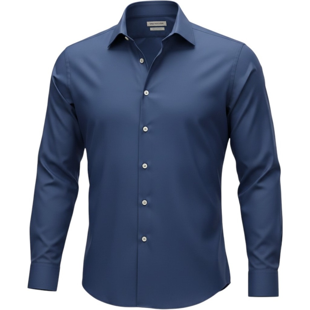Mens Van Heusen Button Down Shirt  XXL Blue Regular Fit Long